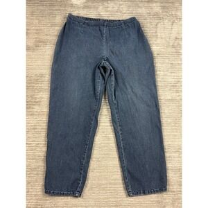 Just My Size Denim Pants Women 18W/20W Blue Stretch Pull On Straight Leg Relaxed